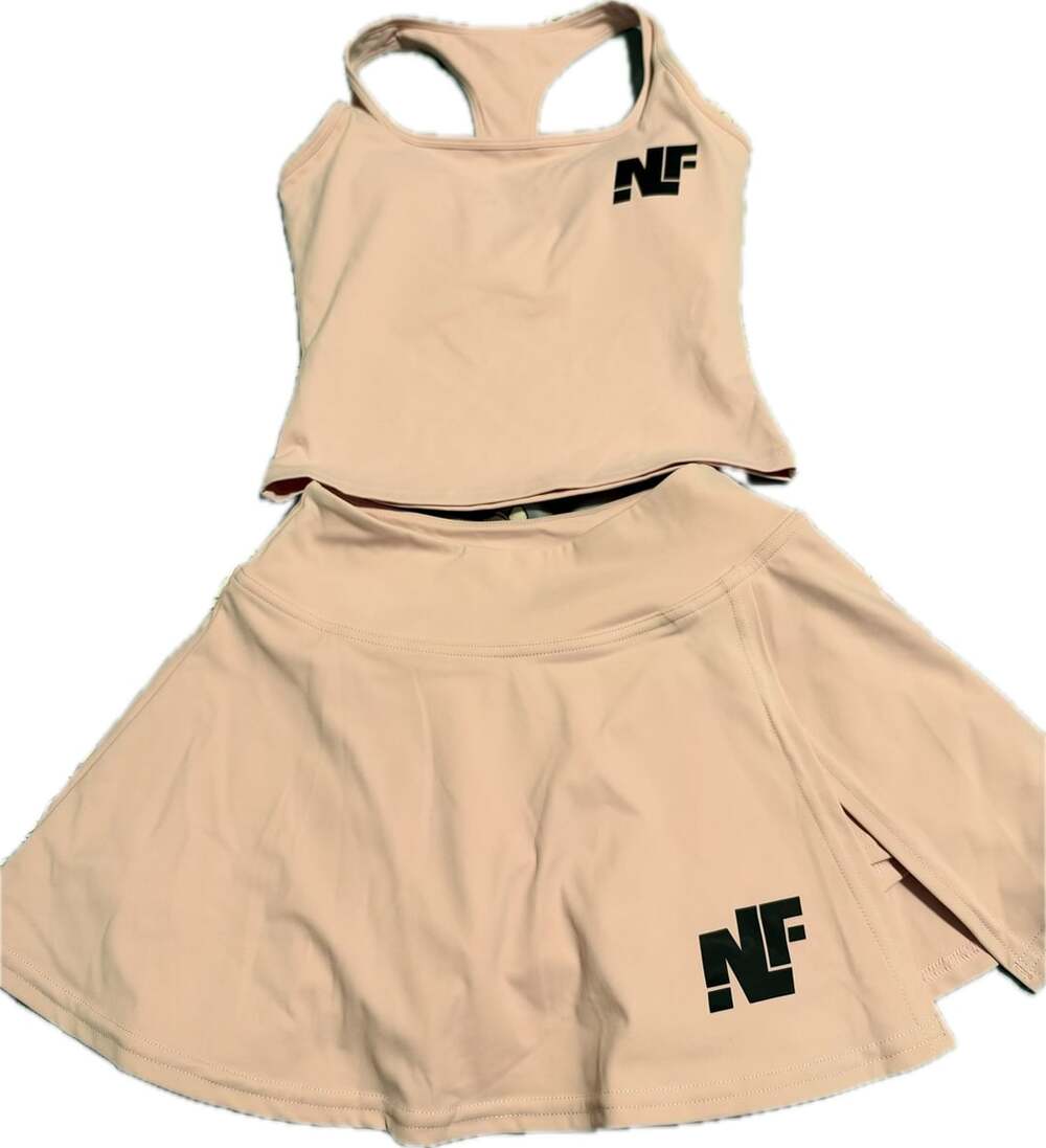 Tank Top And Skirt Set Pink